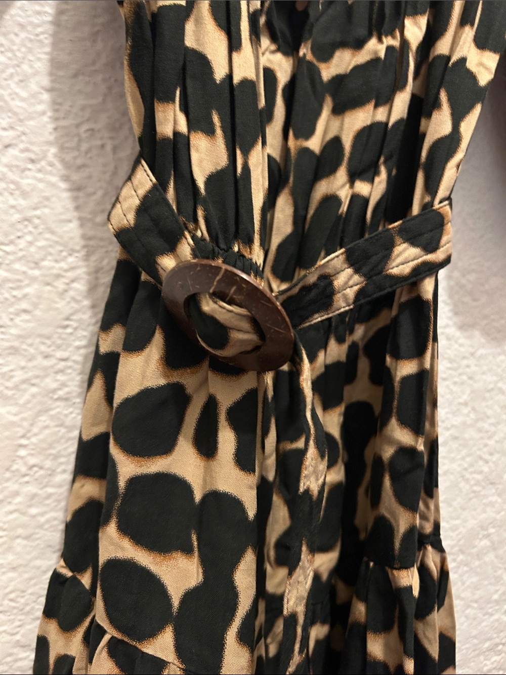 ⭐️ANTHROPOLOGIE ⭐️BEACHGOLD NWT Leopard-Print Puff Sleeve Mini Dress - Picture 5 of 11
